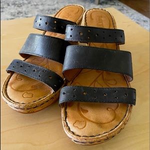 ☀️ SUMMER SALE Born leather wedge sandals